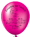 Balloneinladungen wie Geburtstagseinladungen und Hochzeitseinladungen